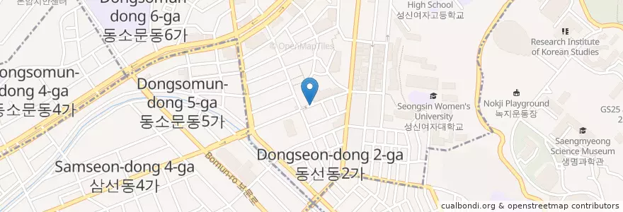 Mapa de ubicacion de 김가네(김밥집) en Zuid-Korea, Seoel, 성북구.