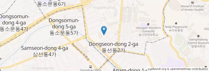 Mapa de ubicacion de 중화요리 용서방(3000원짱깨) en Zuid-Korea, Seoel, 성북구.