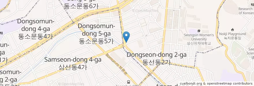Mapa de ubicacion de 최네집부대찌게 en Zuid-Korea, Seoel, 성북구.