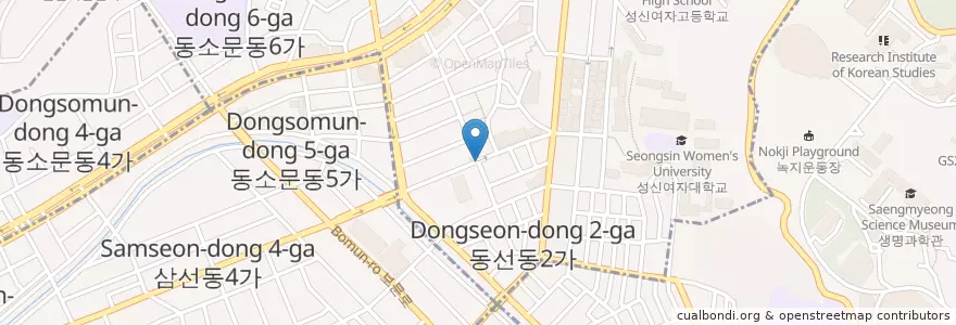 Mapa de ubicacion de 부대찌개김치찜 en Corée Du Sud, Séoul, 성북구.