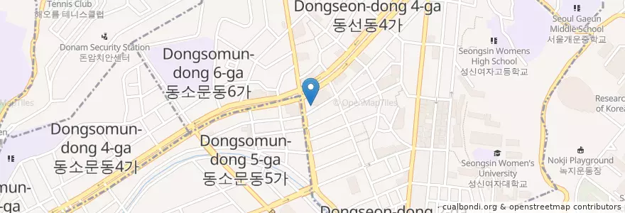 Mapa de ubicacion de CGV en کره جنوبی, سئول, 성북구.