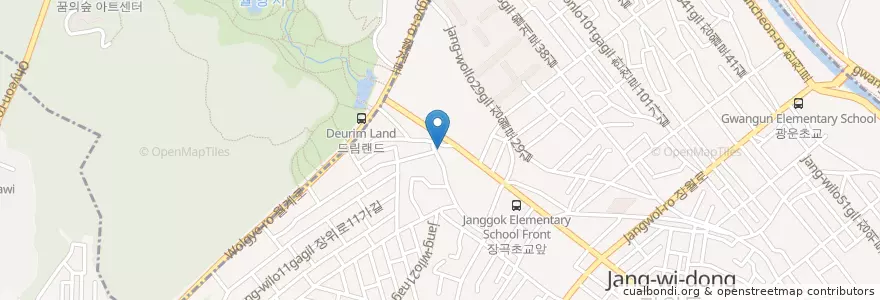 Mapa de ubicacion de 나들목 기사식당 en Республика Корея, Сеул, 성북구, 장위1동.