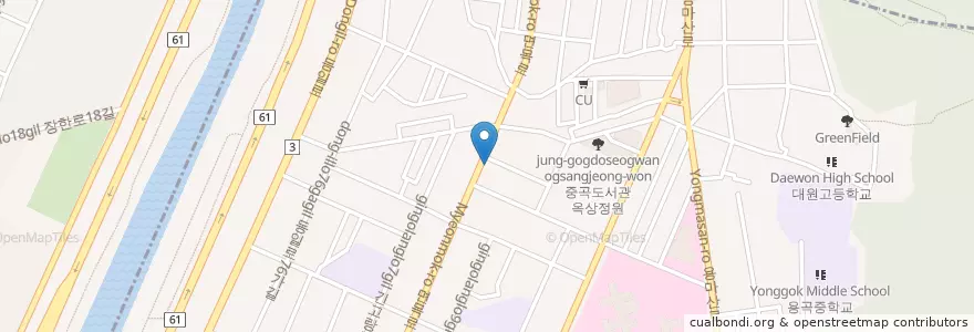 Mapa de ubicacion de 전주콩나물국밥-24 en South Korea, Seoul, Gwangjin-Gu, Junggok 3(Sam)-Dong.