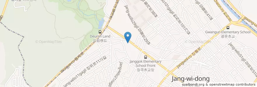Mapa de ubicacion de 장위 기사식당-24 en كوريا الجنوبية, سول, 성북구, 장위1동.