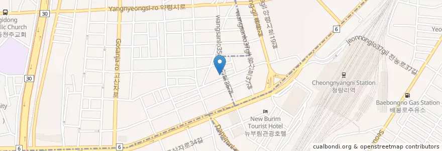 Mapa de ubicacion de 24시간 통닭거리 en 대한민국, 서울, 동대문구.
