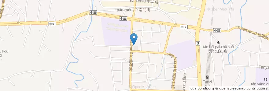 Mapa de ubicacion de 新台灣美食牛肉麵 en تایوان, تایچونگ, 潭子區.