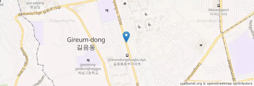 Mapa de ubicacion de 지정환임실치즈피자 en 대한민국, 서울, 성북구, 길음1동, 길음1동.
