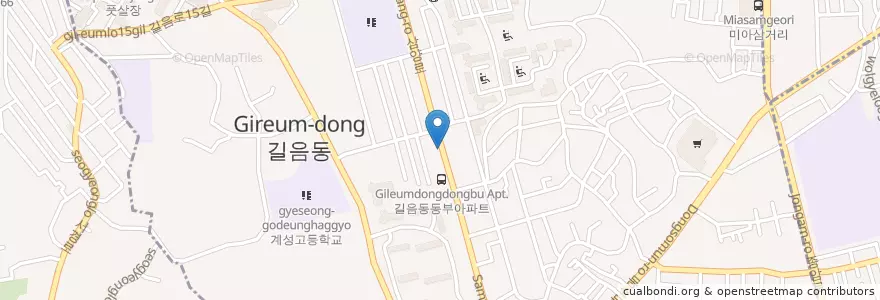 Mapa de ubicacion de 탈렌트 en 대한민국, 서울, 성북구, 길음1동, 길음1동.