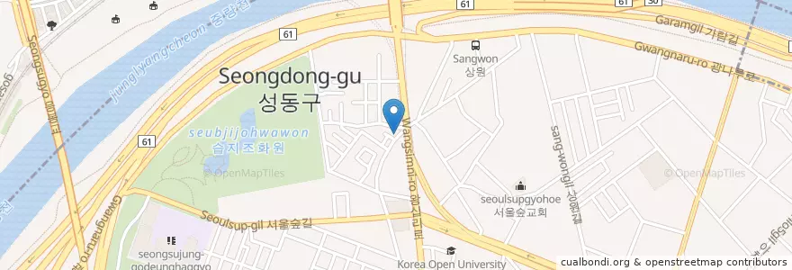 Mapa de ubicacion de 순심이네호프 en Corée Du Sud, Séoul, 성동구, 성수1가1동.