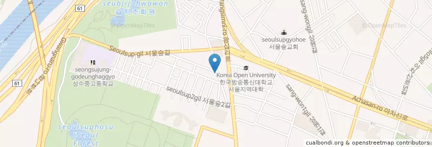 Mapa de ubicacion de 2002횟집 en كوريا الجنوبية, سول, 성동구, 성수1가1동.