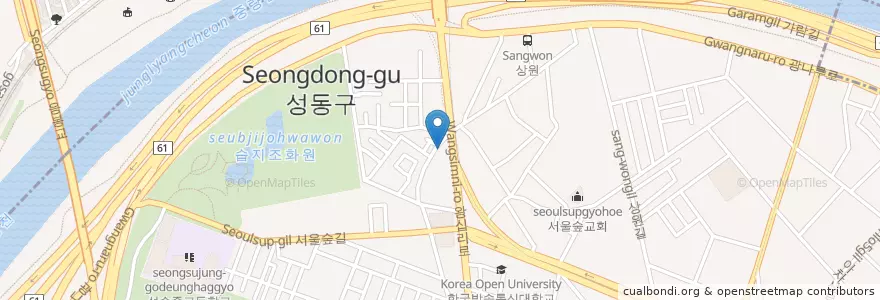 Mapa de ubicacion de 청진동해장국 en Südkorea, Seoul, 성동구, 성수1가1동.