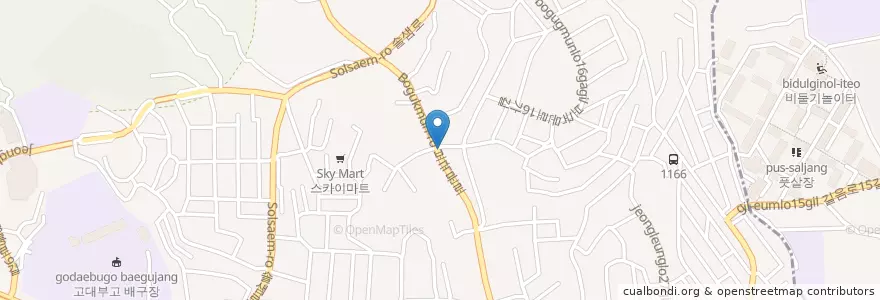 Mapa de ubicacion de 맛깔참죽 en Zuid-Korea, Seoel, 성북구, 정릉4동.
