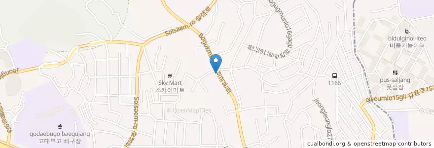 Mapa de ubicacion de EDIYACOFFEE en 대한민국, 서울, 성북구, 정릉4동.