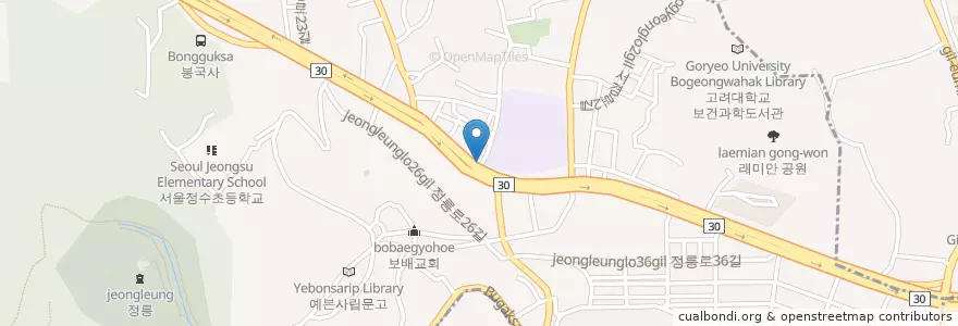 Mapa de ubicacion de 김영희동태찜탕2F en Korea Selatan, 서울, 성북구.