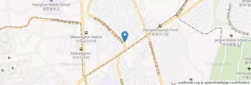 Mapa de ubicacion de 코코노래연습장 en Республика Корея, Сеул, 성북구.