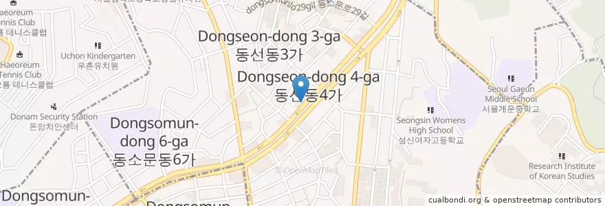 Mapa de ubicacion de 광명수산 en Südkorea, Seoul, 성북구.