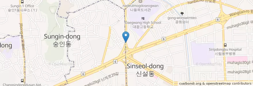 Mapa de ubicacion de 숙성김치생삼겹 en Zuid-Korea, Seoel.