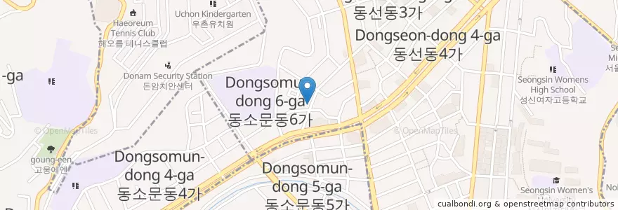 Mapa de ubicacion de 시골집식당 en Südkorea, Seoul, 성북구.