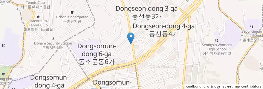 Mapa de ubicacion de NH농협365 en كوريا الجنوبية, سول, 성북구.