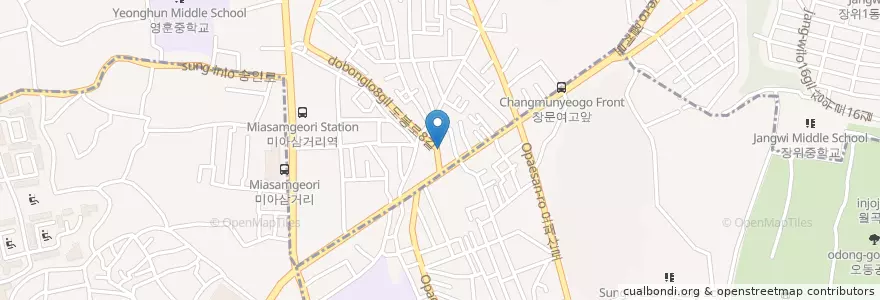 Mapa de ubicacion de 할매순대국 en Corée Du Sud, Séoul, 성북구.