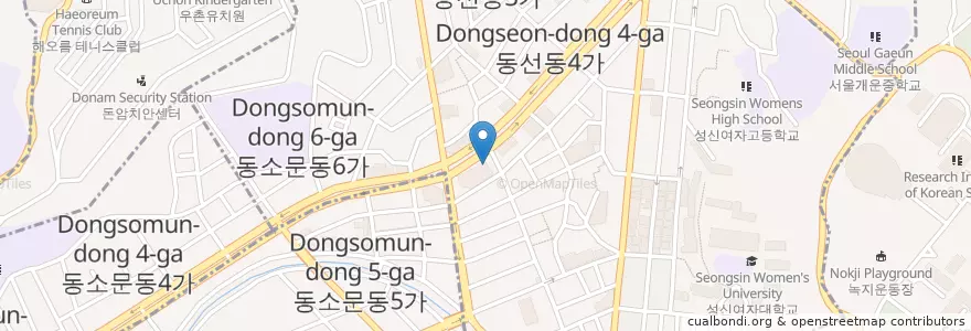 Mapa de ubicacion de 2F DUNKIN DONUTS en 대한민국, 서울, 성북구.