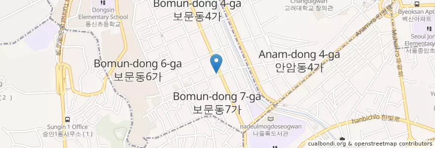 Mapa de ubicacion de 백두한우곱창전문 en Республика Корея, Сеул.
