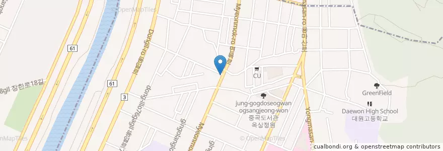 Mapa de ubicacion de 제중약국 en 대한민국, 서울, 광진구, 중곡3동.
