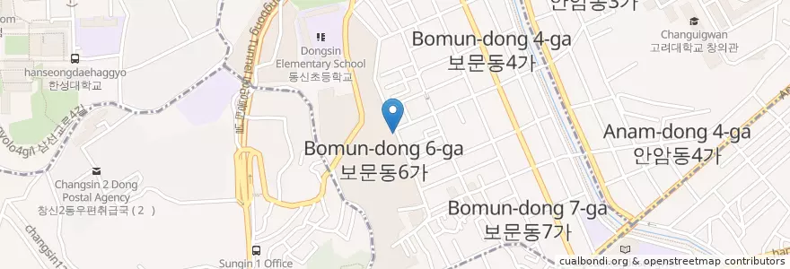 Mapa de ubicacion de 엄마네.불타는여고24시간떡볶이 en Güney Kore, Seul.