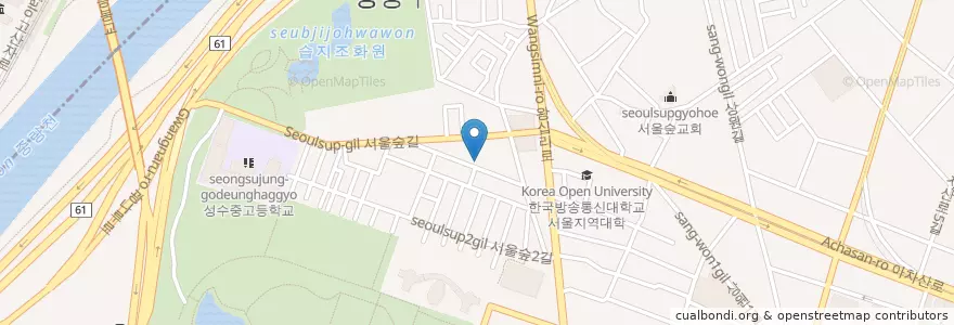 Mapa de ubicacion de 중동교회 en Corea Del Sur, Seúl, 성동구, 성수1가1동.