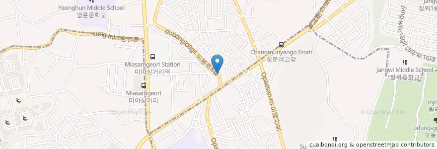 Mapa de ubicacion de 황금어장 en Coreia Do Sul, Seul, 성북구.