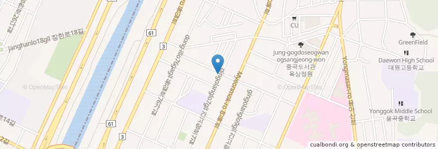 Mapa de ubicacion de 미예뜰어린이집 en Korea Selatan, 서울, 광진구, 중곡3동.
