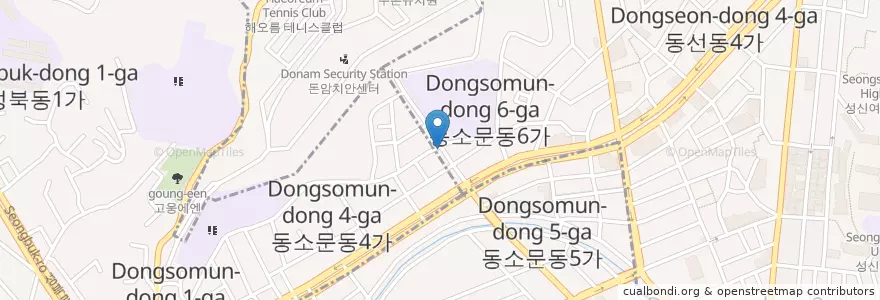 Mapa de ubicacion de 안동숯불한우 en Coreia Do Sul, Seul, 성북구.