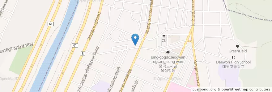 Mapa de ubicacion de 동해안이야기                 멍개만원.2-3인a세트이만오천 en Korea Selatan, 서울, 광진구, 중곡3동.