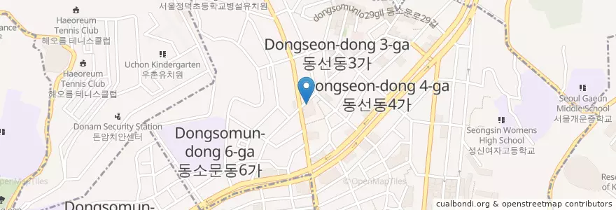Mapa de ubicacion de 더서울병원 en 대한민국, 서울, 성북구.