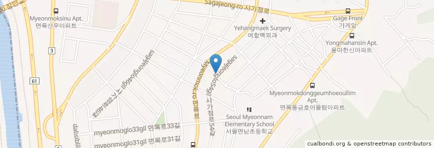 Mapa de ubicacion de 만남호프 en 대한민국, 서울, 중랑구.