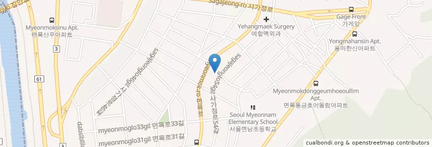 Mapa de ubicacion de 옛골영양탕 en Zuid-Korea, Seoel, 중랑구.