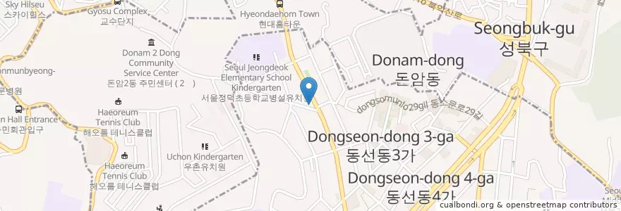 Mapa de ubicacion de 로또판매점 en 대한민국, 서울, 성북구.