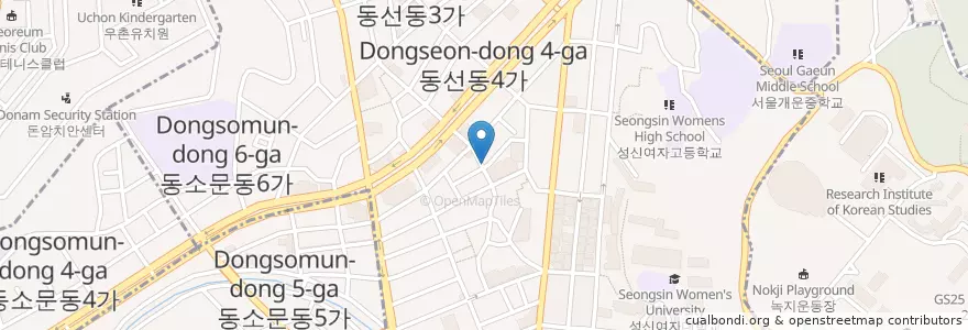 Mapa de ubicacion de 무한리필 퇘통령 입구 en Coreia Do Sul, Seul, 성북구.