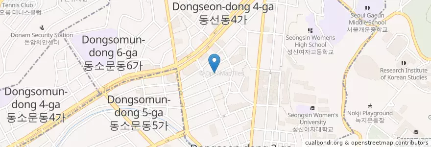 Mapa de ubicacion de 육회공작소 en Südkorea, Seoul, 성북구.