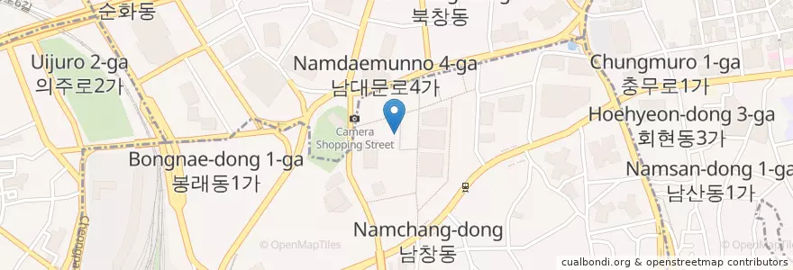 Mapa de ubicacion de 갈치조림골목 en Республика Корея, Сеул, 중구.