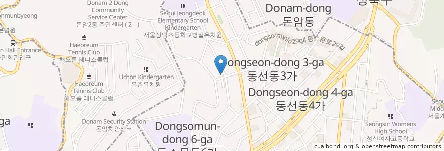 Mapa de ubicacion de 동선어린이집 en Zuid-Korea, Seoel, 성북구.