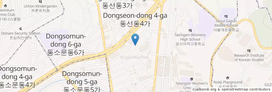 Mapa de ubicacion de 돌배기집 en 大韓民国, ソウル, 城北区.