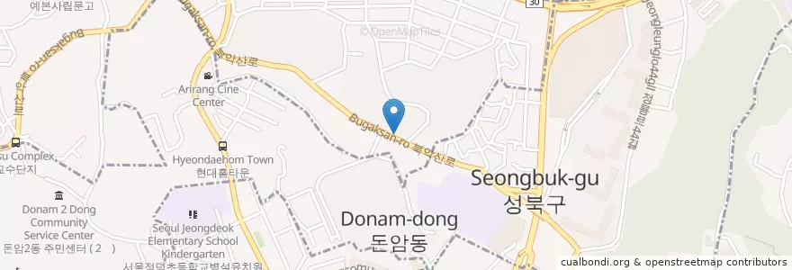 Mapa de ubicacion de 새우민약국 en 대한민국, 서울, 성북구.