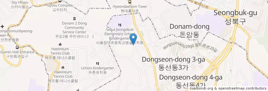 Mapa de ubicacion de 토스아이스쥬스 en Südkorea, Seoul, 성북구.