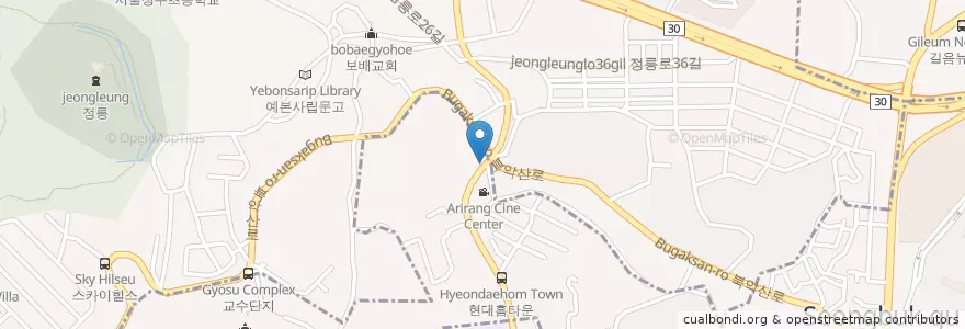 Mapa de ubicacion de 신한은행 en Südkorea, Seoul, 성북구, 돈암2동.