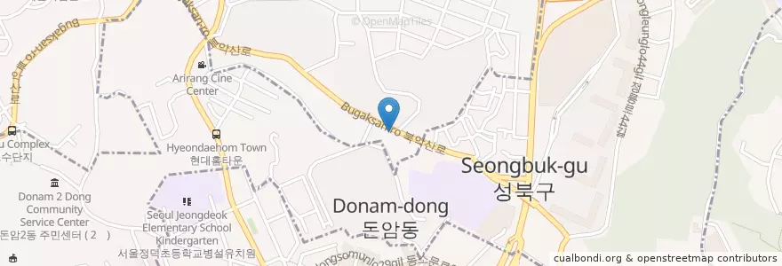 Mapa de ubicacion de 선희정한식 en South Korea, Seoul, Seongbuk-Gu.