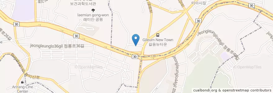 Mapa de ubicacion de 오양생삼겹살무한11000원      선샤인노래연습장B1 en Corea Del Sur, Seúl, 성북구.