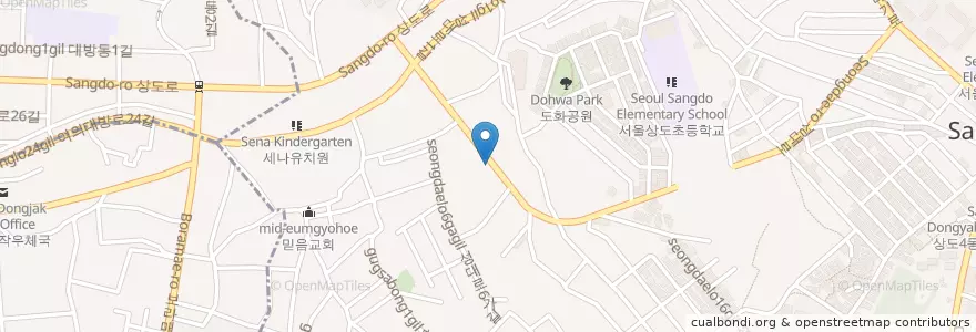Mapa de ubicacion de 종로떡집 en Corea Del Sud, Seul, 동작구, 상도3동.
