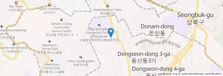 Mapa de ubicacion de 덕이네식당 en Республика Корея, Сеул, 성북구.