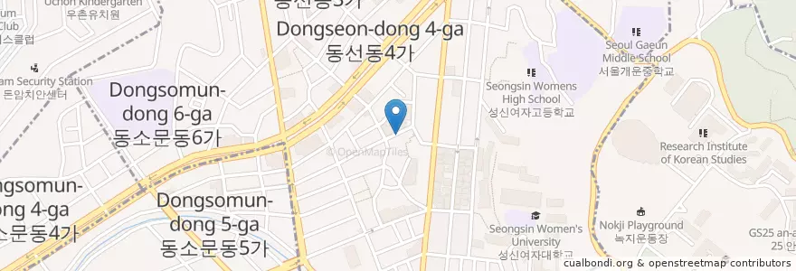 Mapa de ubicacion de 엉터리생고기(무한리필) en Coreia Do Sul, Seul, 성북구.